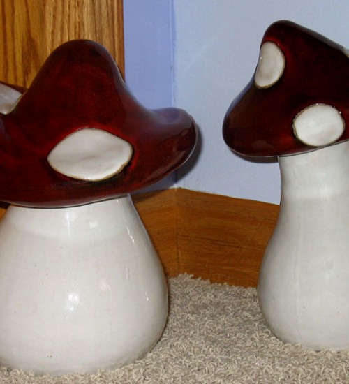 Fun mushroom statues from Pier 1 Imports