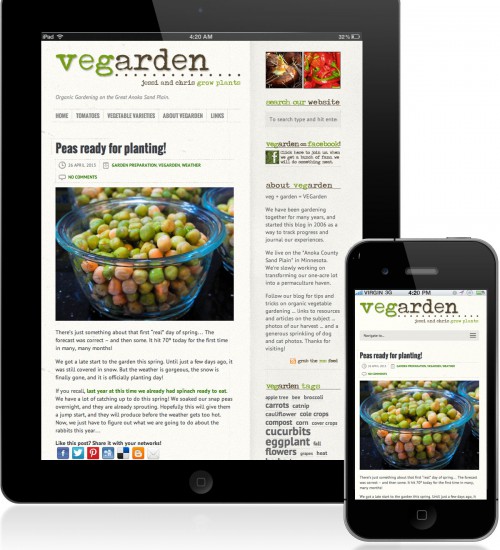 VEGarden - responsive mobile/tablet friendly website design by Iceberg Web Design